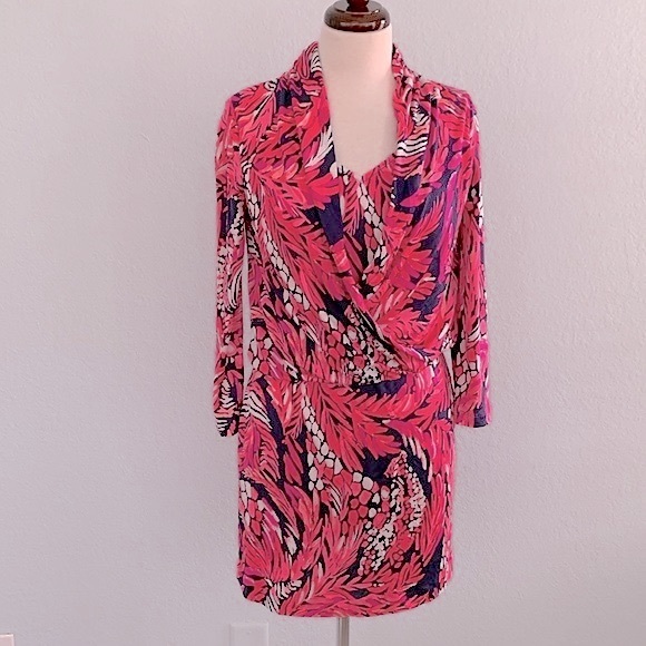 Lilly Pulitzer Felizia Silk Faux Wrap Dress - Picture 5 of 16